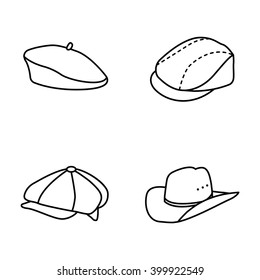 Hats vector icons