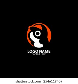 hatted guinea pig logo design vector