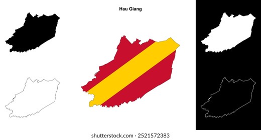 Hau Giang leere Gliederungsplan