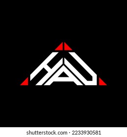 HAU letter logo creative design with vector graphic, HAU simple and modern logo.