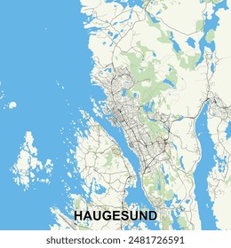 Haugesund, Norway map poster art