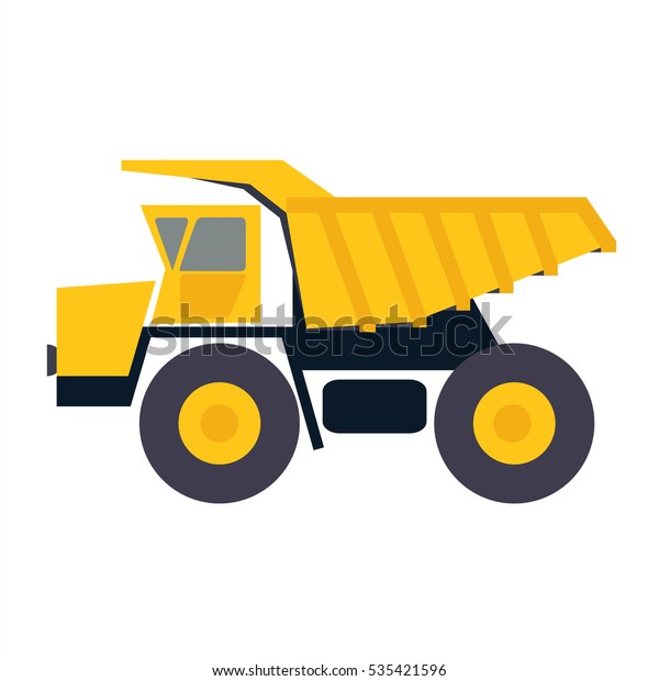 Haul Dump Truck Vector Icon Dumper Stock Vector (Royalty Free) 535421596