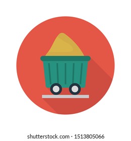 haul glyph flat vector icon