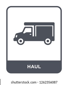 haul icon vector on white background, haul trendy filled icons from Transportation collection, haul simple element illustration