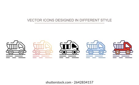 Haul Truck icon design with white background stock illustration