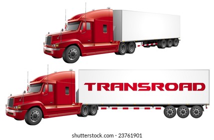 Haulage truck vector