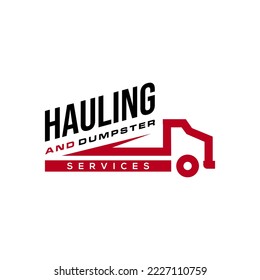 Hauling and Dumpster Logo Design Dump Truck Idea