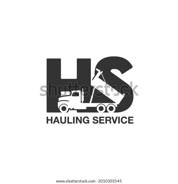 Hauling Service icon. Truck Logo design.\
Vector Illustration.