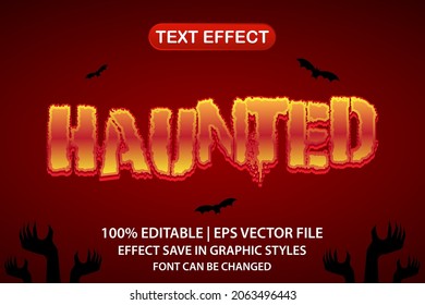 haunted 3d editable text effect