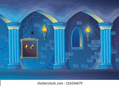 Haunted castle interior theme 1 - eps10 vector illustration.