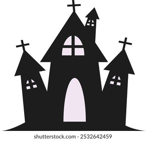 Imagen de Vector de Castillo Encantado - Ideal para Proyectos de Halloween