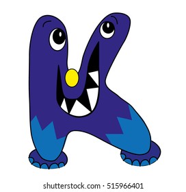 Haunted children's alphabet  - the letter "K"