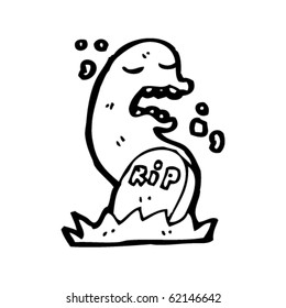 haunted grave cartoon