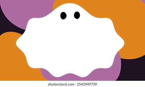 Haunted Halloween Ghost Banner Background