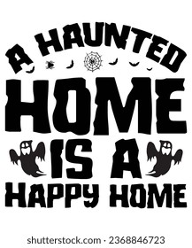 Haunted halloween t shirt design