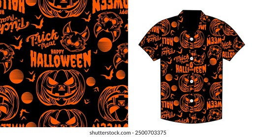 Haunted Harvest Halloween Vector Patterns Collection
