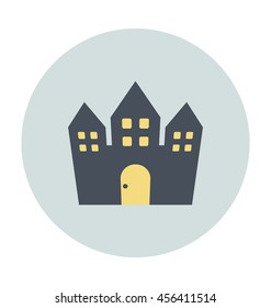 Haunted House Colored Vector Icon
