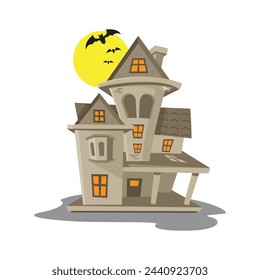 Haunted house design vector. Haunted house vector concept.