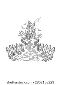 Haunted House Fence Path