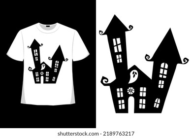 Haunted House Halloween Haunted Mansion Tshirt Good For Clothes, Greeting Card, Poster, And Mug Design.