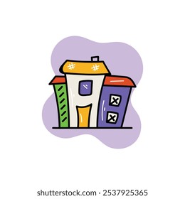 Haunted House icon islote white background vector stock illustration