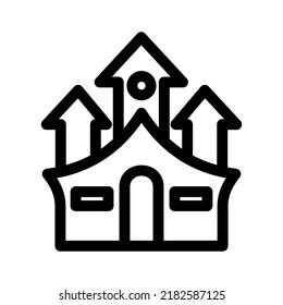 haunted house icon or logo isolated sign symbol vector illustration - high quality black style vector icons
