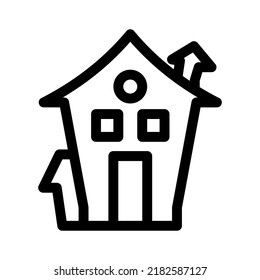 haunted house icon or logo isolated sign symbol vector illustration - high quality black style vector icons

