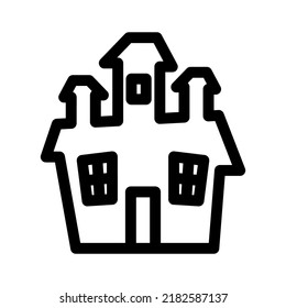 haunted house icon or logo isolated sign symbol vector illustration - high quality black style vector icons
