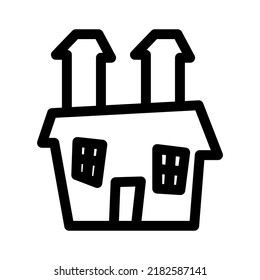 haunted house icon or logo isolated sign symbol vector illustration - high quality black style vector icons
