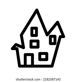 haunted house icon or logo isolated sign symbol vector illustration - high quality black style vector icons

