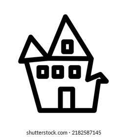 haunted house icon or logo isolated sign symbol vector illustration - high quality black style vector icons

