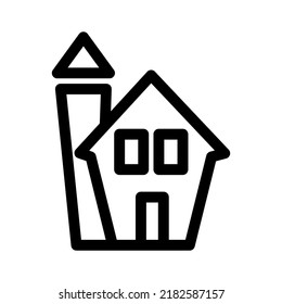 haunted house icon or logo isolated sign symbol vector illustration - high quality black style vector icons
