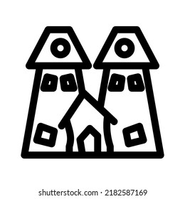 haunted house icon or logo isolated sign symbol vector illustration - high quality black style vector icons
