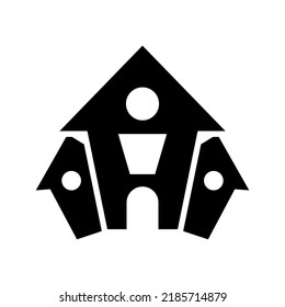haunted house icon or logo isolated sign symbol vector illustration - high quality black style vector icons

