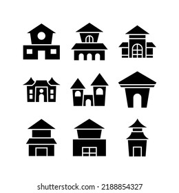 haunted house icon or logo isolated sign symbol vector illustration - high quality black style vector icons
