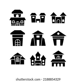 haunted house icon or logo isolated sign symbol vector illustration - high quality black style vector icons
