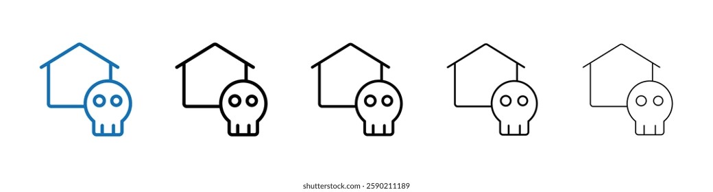 Haunted house icon Outline vector logo for web ui