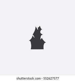 Haunted House icon silhouette vector illustration