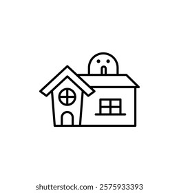 Haunted house icon simple vector symbol