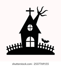 Haunted House Icon vector art 