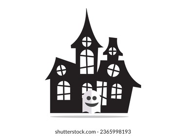 haunted house icon vector