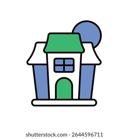 Haunted House Icon vector stock illustration