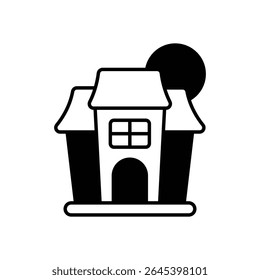 Haunted House Icon vector stock illustration