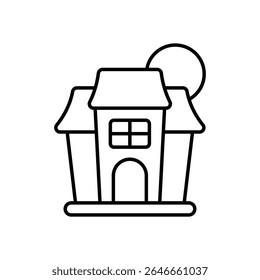 Haunted House Icon vector stock illustration