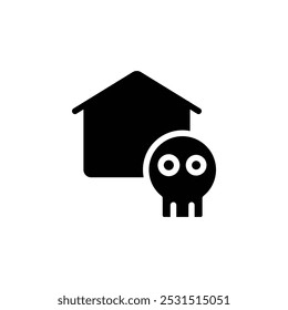 Haunted house icon web design in vector