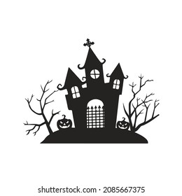 haunted house illustration 