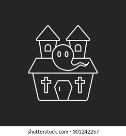 Haunted House line icon