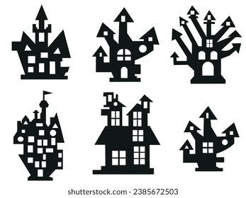 Haunted House silhouette collection