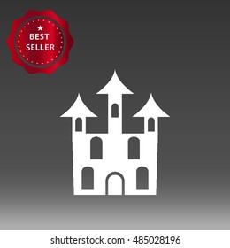 Haunted House Vector Icon Illustration