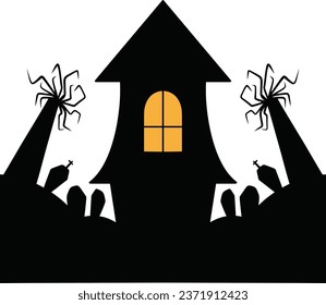 Haunted old house for halloween